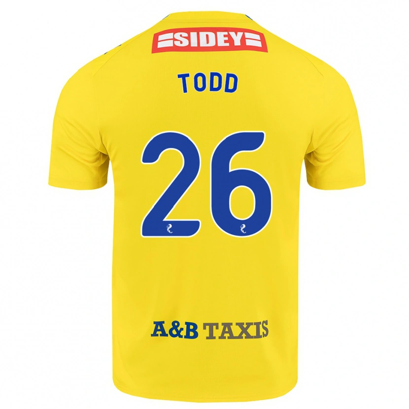 Danxen Mujer Camiseta Matty Todd #26 Amarillo Azul Negro 2ª Equipación 2026/27 La Camisa México