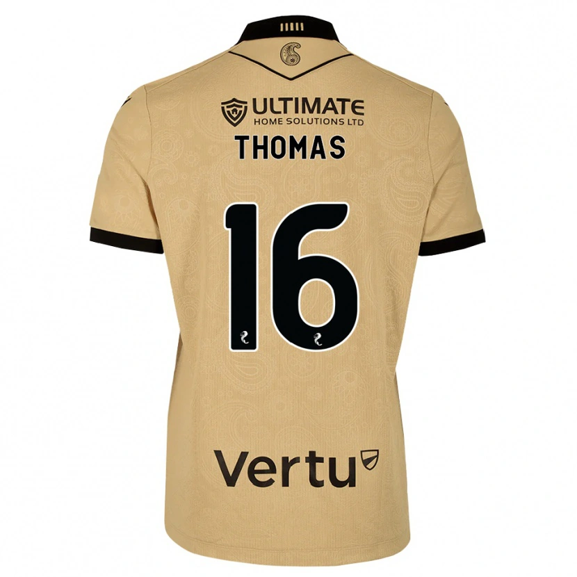 Danxen Mujer Camiseta Luke Thomas #16 Madera De Burlón Negro 2ª Equipación 2026/27 La Camisa México