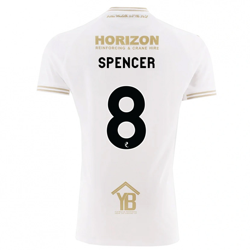 Danxen Mujer Camiseta Brad Spencer #8 Trigo Blanco 2ª Equipación 2026/27 La Camisa México