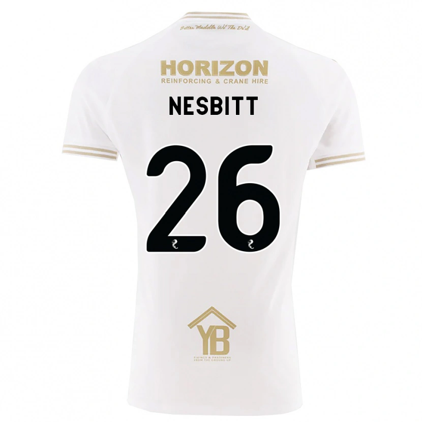 Danxen Mujer Camiseta Aidan Nesbitt #26 Trigo Blanco 2ª Equipación 2026/27 La Camisa México