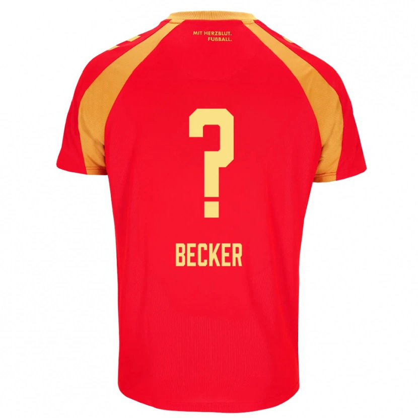 Danxen Mujer Camiseta Georg Becker #0 Rojo Naranja Negro 2ª Equipación 2026/27 La Camisa México