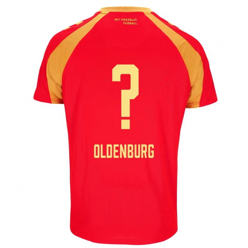 Danxen Mujer Camiseta Leon Oldenburg #0 Rojo Naranja Negro 2ª Equipación 2026/27 La Camisa México