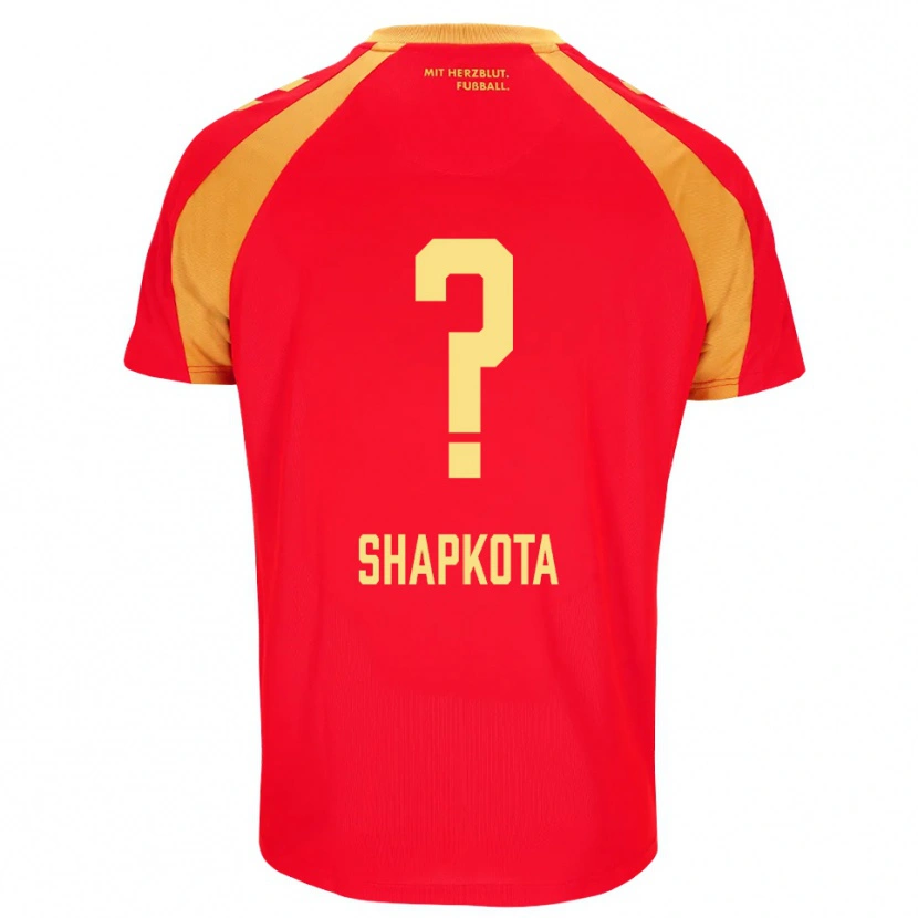 Danxen Mujer Camiseta Raul Shapkota #0 Rojo Naranja Negro 2ª Equipación 2026/27 La Camisa México
