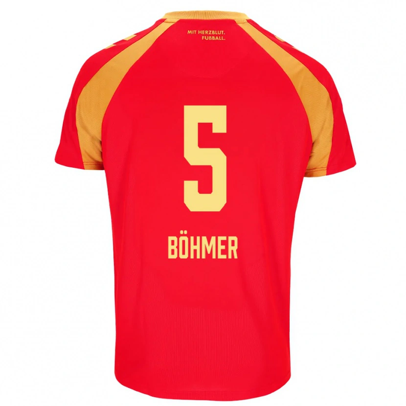 Danxen Mujer Camiseta Tim Böhmer #5 Rojo Naranja Negro 2ª Equipación 2026/27 La Camisa México