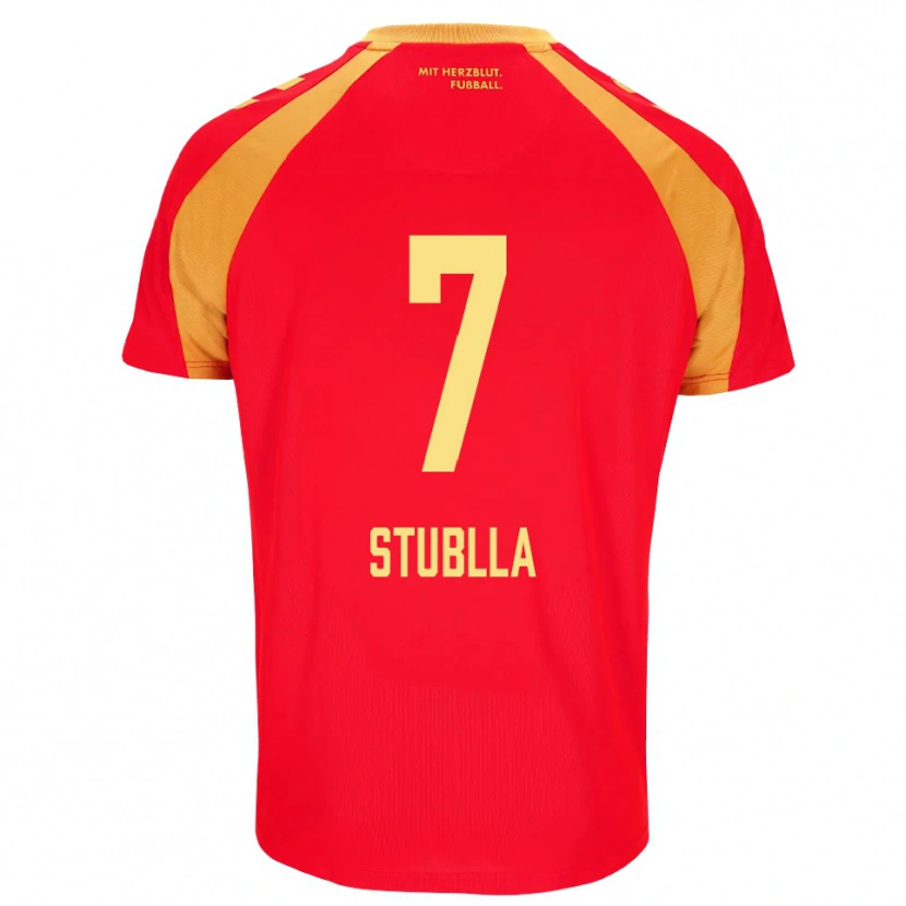 Danxen Mujer Camiseta Shkrep Stublla #7 Rojo Naranja Negro 2ª Equipación 2026/27 La Camisa México