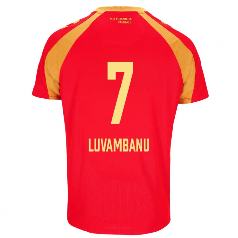 Danxen Mujer Camiseta Danell Luvambanu #7 Rojo Naranja Negro 2ª Equipación 2026/27 La Camisa México