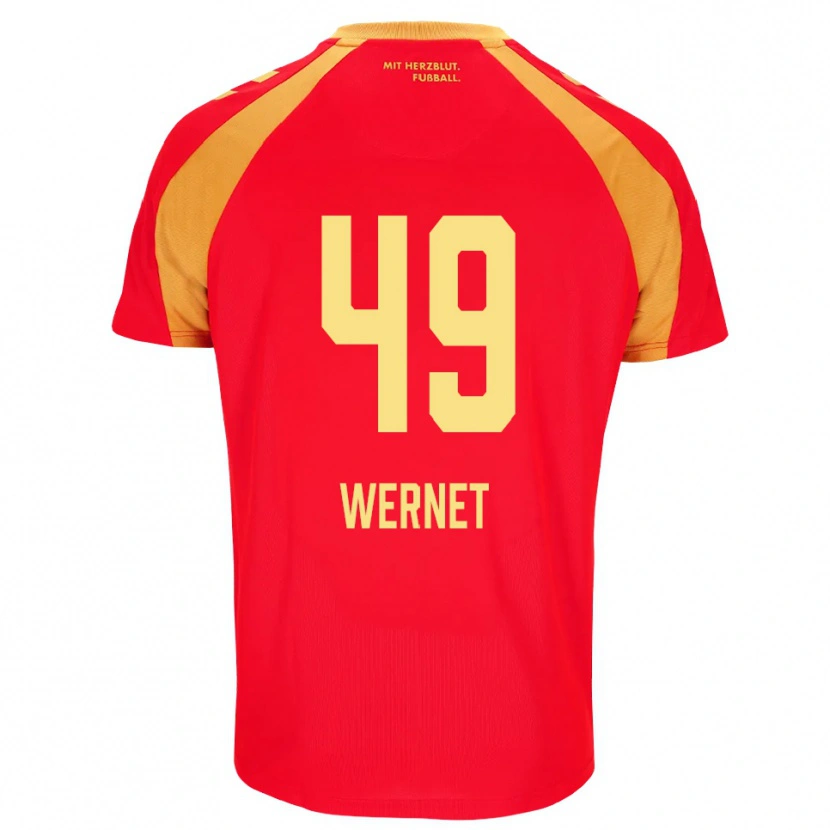 Danxen Mujer Camiseta Vigo Wernet #49 Rojo Naranja Negro 2ª Equipación 2026/27 La Camisa México