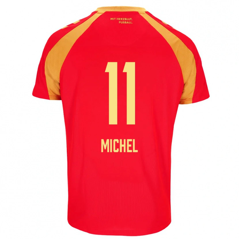 Danxen Mujer Camiseta Sven Michel #11 Rojo Naranja Negro 2ª Equipación 2026/27 La Camisa México