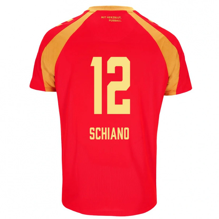 Danxen Mujer Camiseta Damiano Schiano #12 Rojo Naranja Negro 2ª Equipación 2026/27 La Camisa México