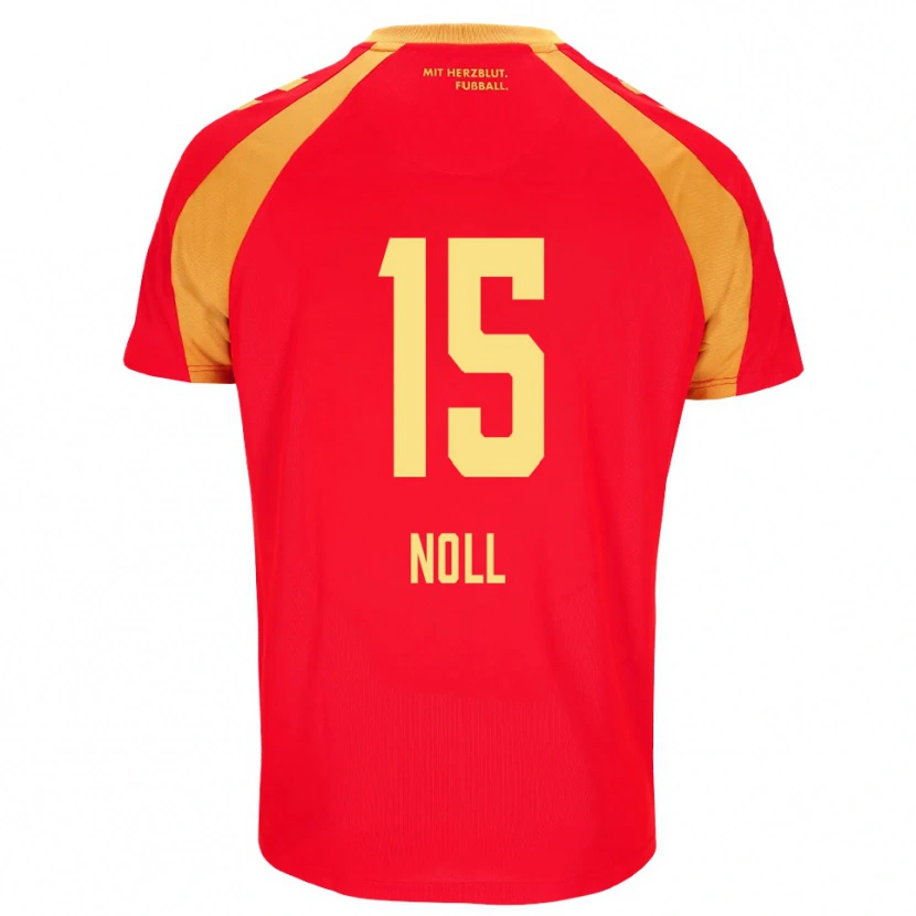 Danxen Mujer Camiseta Nahuel Noll #15 Rojo Naranja Negro 2ª Equipación 2026/27 La Camisa México