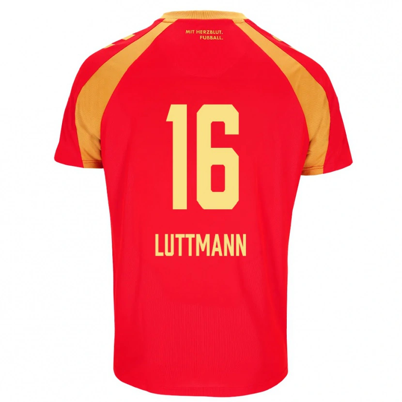 Danxen Mujer Camiseta Magnus Luttmann #16 Rojo Naranja Negro 2ª Equipación 2026/27 La Camisa México