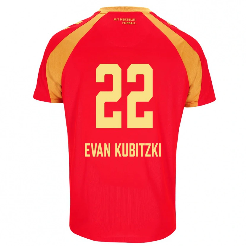 Danxen Mujer Camiseta Jaden Evan Kubitzki #22 Rojo Naranja Negro 2ª Equipación 2026/27 La Camisa México
