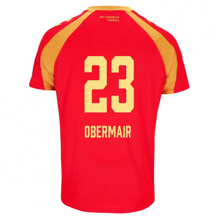 Danxen Mujer Camiseta Raphael Obermair #23 Rojo Naranja Negro 2ª Equipación 2026/27 La Camisa México
