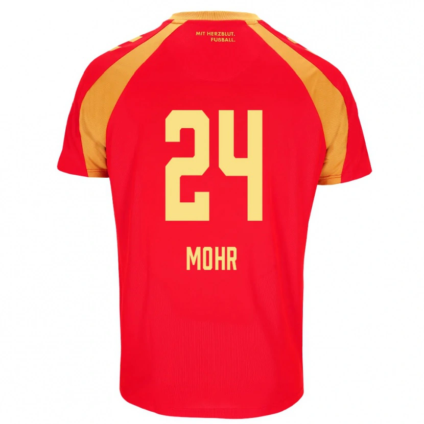 Danxen Mujer Camiseta Niklas Mohr #24 Rojo Naranja Negro 2ª Equipación 2026/27 La Camisa México