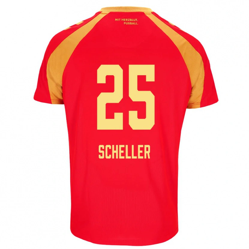 Danxen Mujer Camiseta Tjark Scheller #25 Rojo Naranja Negro 2ª Equipación 2026/27 La Camisa México
