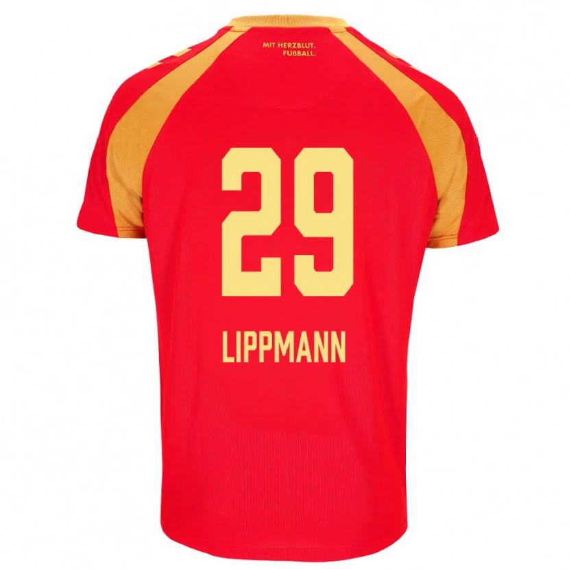 Danxen Mujer Camiseta Clemens Lippmann #29 Rojo Naranja Negro 2ª Equipación 2026/27 La Camisa México
