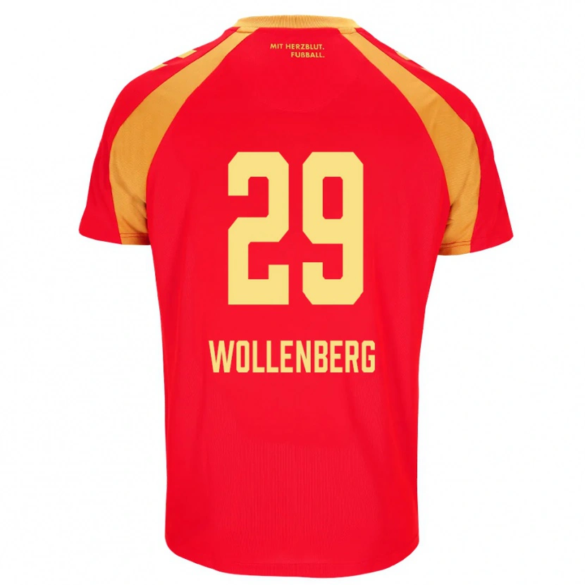 Danxen Mujer Camiseta Paul Wollenberg #29 Rojo Naranja Negro 2ª Equipación 2026/27 La Camisa México
