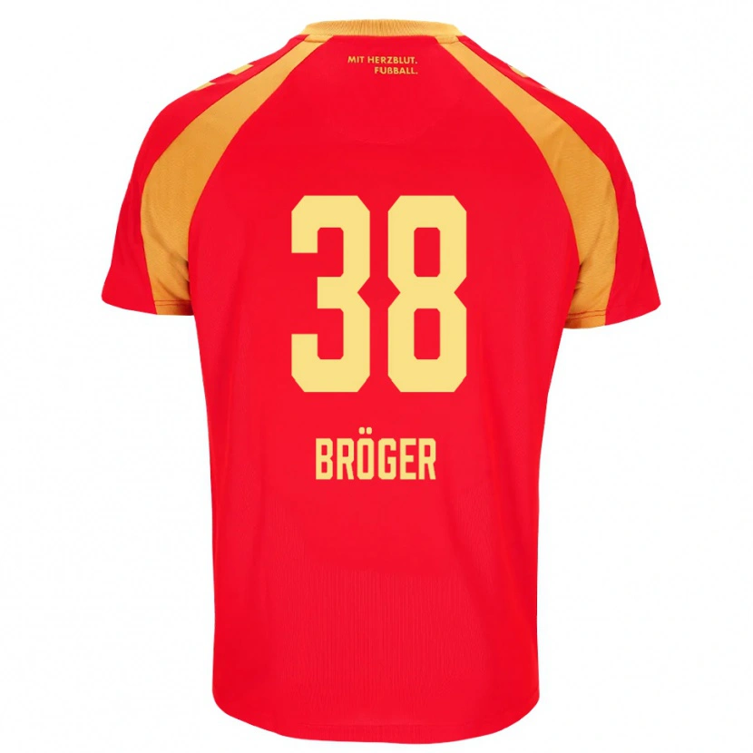 Danxen Mujer Camiseta Bennit Bröger #38 Rojo Naranja Negro 2ª Equipación 2026/27 La Camisa México