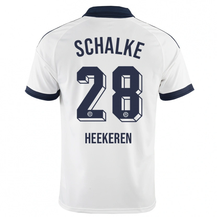 Danxen Mujer Camiseta Justin Heekeren #28 Negro Blanco 2ª Equipación 2026/27 La Camisa México
