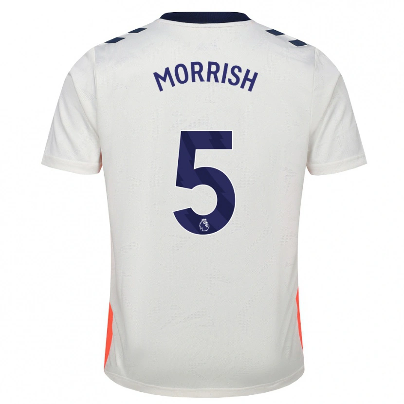 Danxen Mujer Camiseta Rhys Morrish #5 Blanco Naranja Azul Real 2ª Equipación 2026/27 La Camisa México