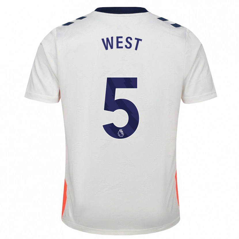Danxen Mujer Camiseta Devon West #5 Blanco Naranja Azul Real 2ª Equipación 2026/27 La Camisa México