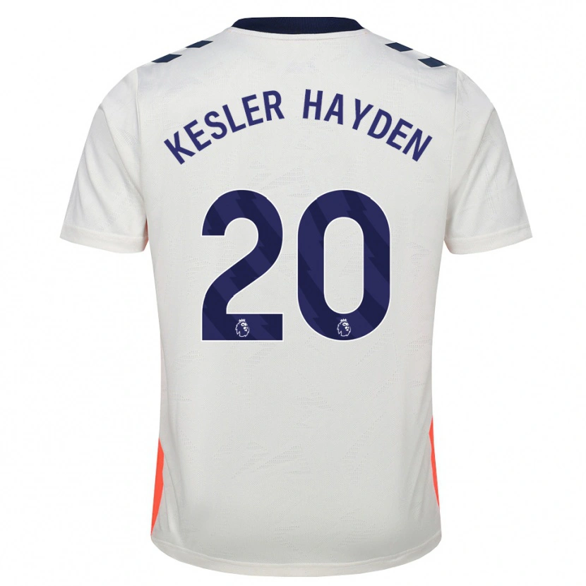 Danxen Mujer Camiseta Kaine Kesler-Hayden #20 Blanco Naranja Azul Real 2ª Equipación 2026/27 La Camisa México