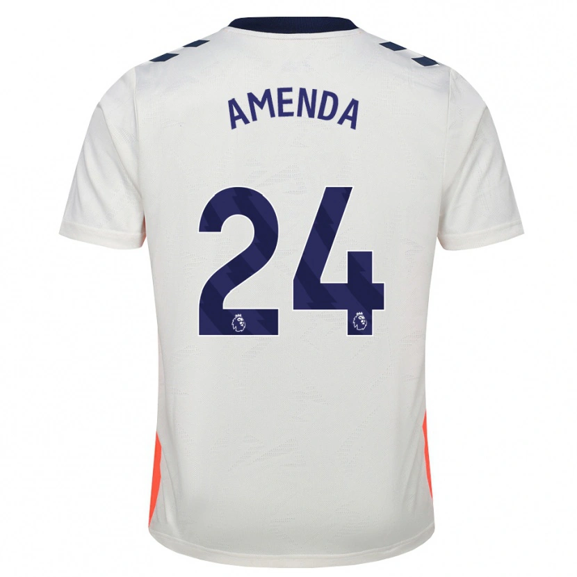 Danxen Mujer Camiseta Aurèle Amenda #24 Blanco Naranja Azul Real 2ª Equipación 2026/27 La Camisa México
