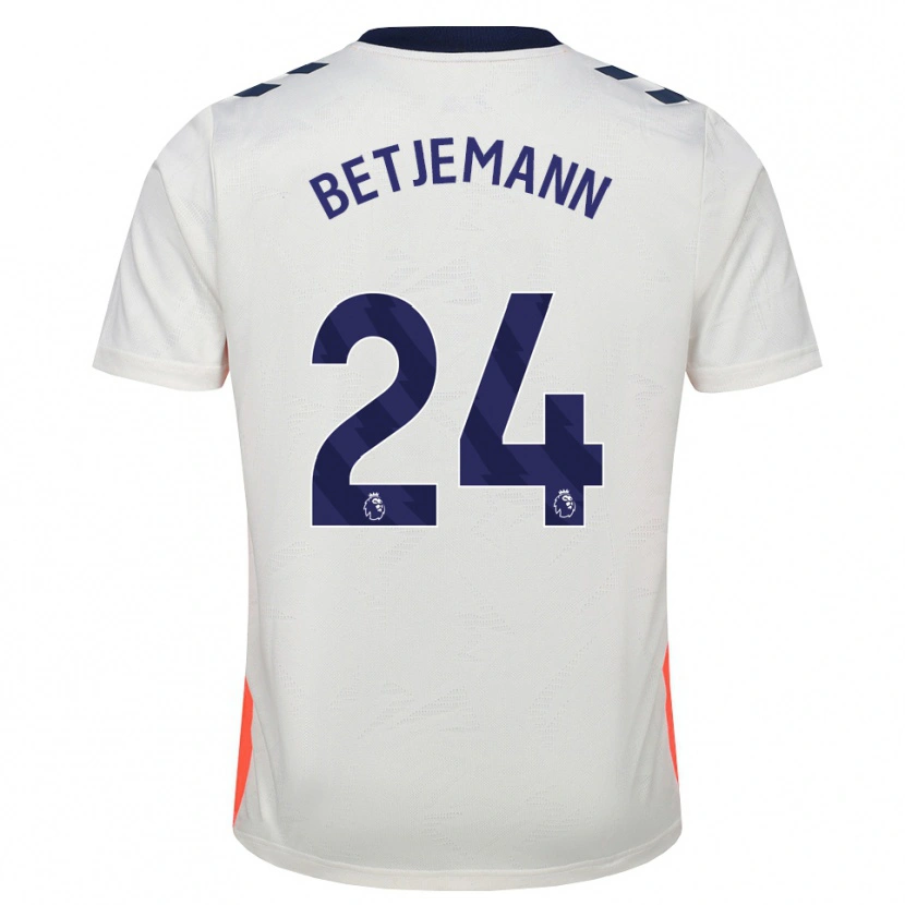 Danxen Mujer Camiseta Elliot Betjemann #24 Blanco Naranja Azul Real 2ª Equipación 2026/27 La Camisa México