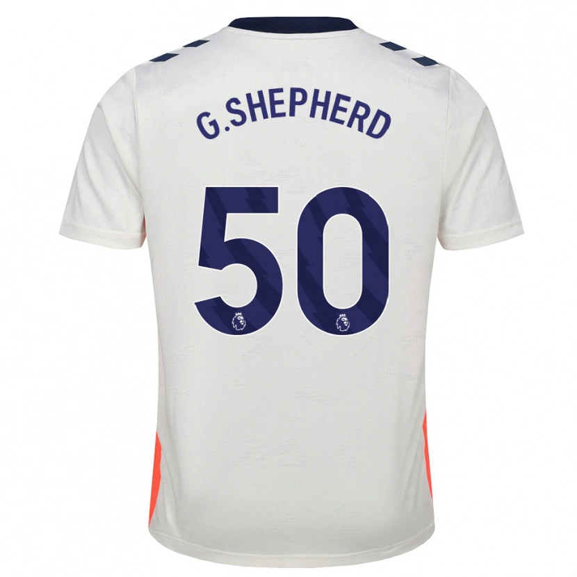 Danxen Mujer Camiseta George Shepherd #50 Blanco Naranja Azul Real 2ª Equipación 2026/27 La Camisa México
