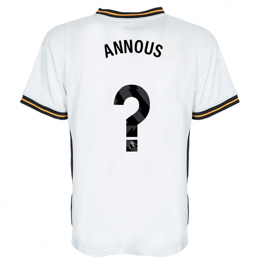 Danxen Mujer Camiseta Brandon Annous #0 Blanco Naranja Negro 2ª Equipación 2026/27 La Camisa México