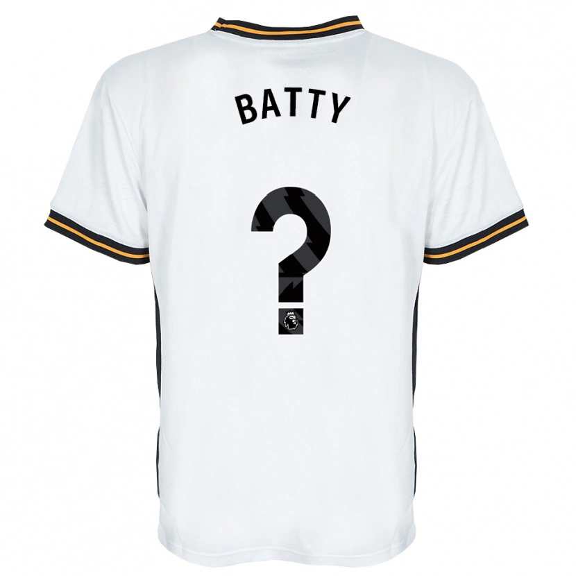 Danxen Mujer Camiseta Joe Batty #0 Blanco Naranja Negro 2ª Equipación 2026/27 La Camisa México