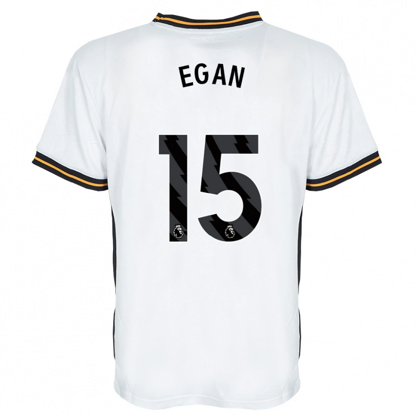 Danxen Mujer Camiseta John Egan #15 Blanco Naranja Negro 2ª Equipación 2026/27 La Camisa México