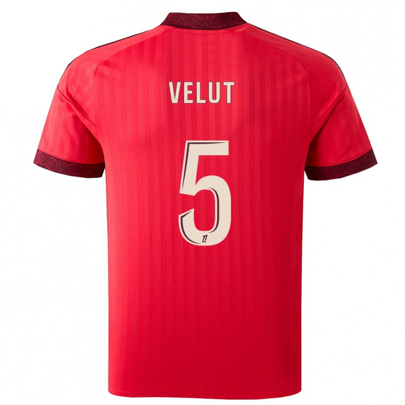Danxen Mujer Camiseta Nolan Velut #5 Borgoña Rojo Blanco 2ª Equipación 2026/27 La Camisa México