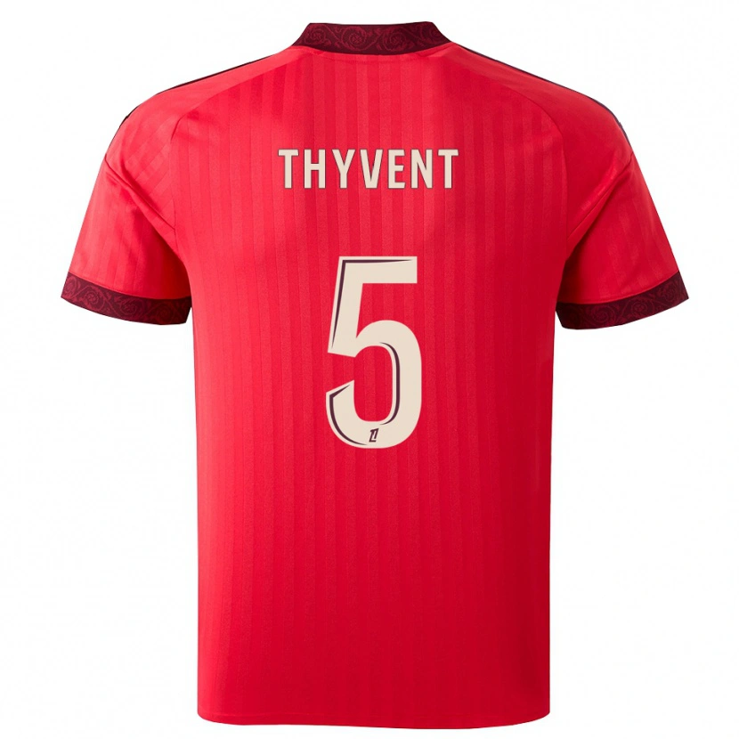 Danxen Mujer Camiseta Estéban Thyvent #5 Borgoña Rojo Blanco 2ª Equipación 2026/27 La Camisa México