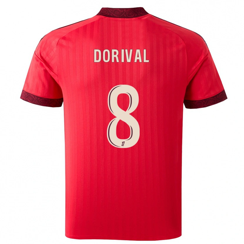 Danxen Mujer Camiseta Pierre Dorival #8 Borgoña Rojo Blanco 2ª Equipación 2026/27 La Camisa México
