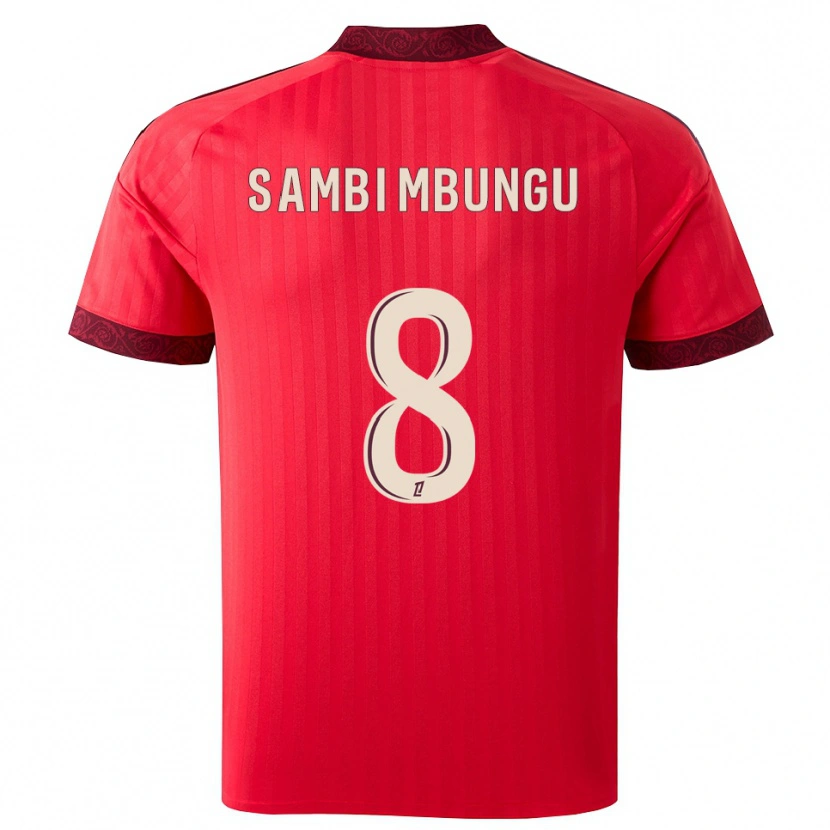 Danxen Mujer Camiseta Cluver Sambi Mbungu #8 Borgoña Rojo Blanco 2ª Equipación 2026/27 La Camisa México