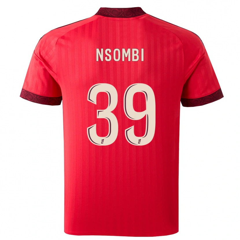 Danxen Mujer Camiseta Gael Nsombi #39 Borgoña Rojo Blanco 2ª Equipación 2026/27 La Camisa México