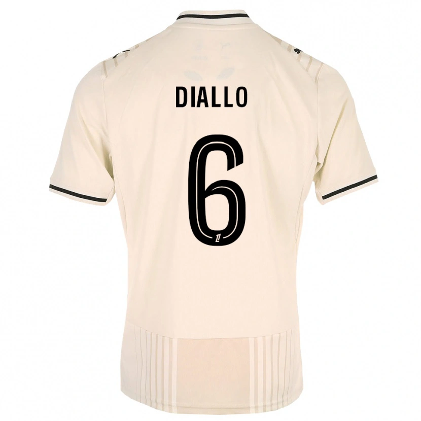 Danxen Mujer Camiseta Amadou Diallo #6 Encaje Antiguo Negro Blanco Antique 2ª Equipación 2026/27 La Camisa México