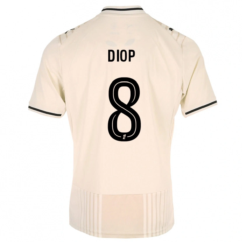 Danxen Mujer Camiseta Mouhamed Diop #8 Encaje Antiguo Negro Blanco Antique 2ª Equipación 2026/27 La Camisa México