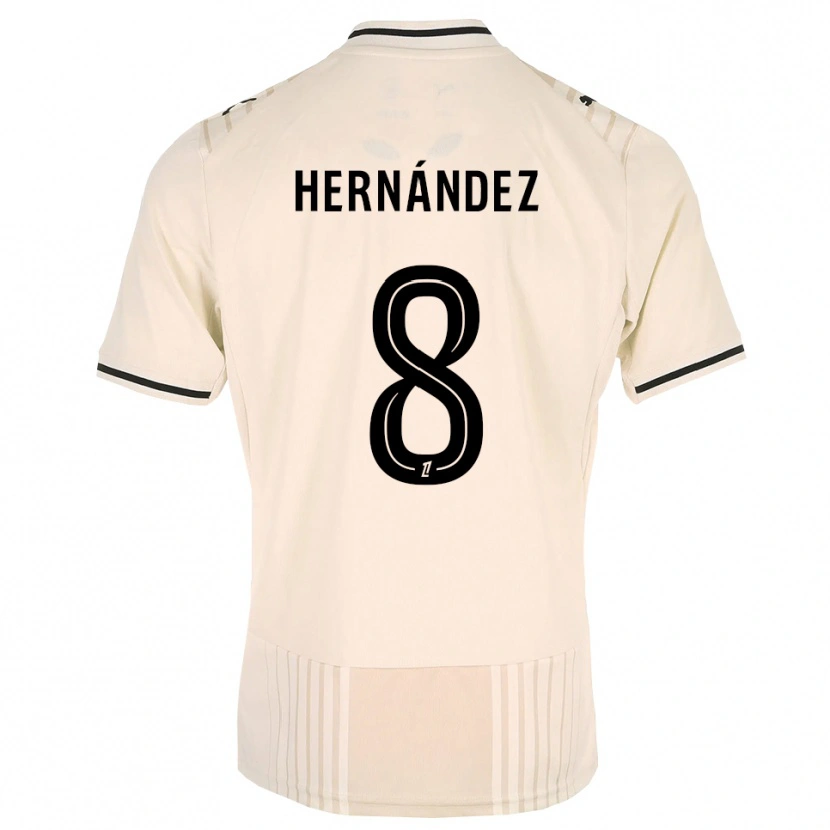 Danxen Mujer Camiseta Pablo Hernandez #8 Encaje Antiguo Negro Blanco Antique 2ª Equipación 2026/27 La Camisa México