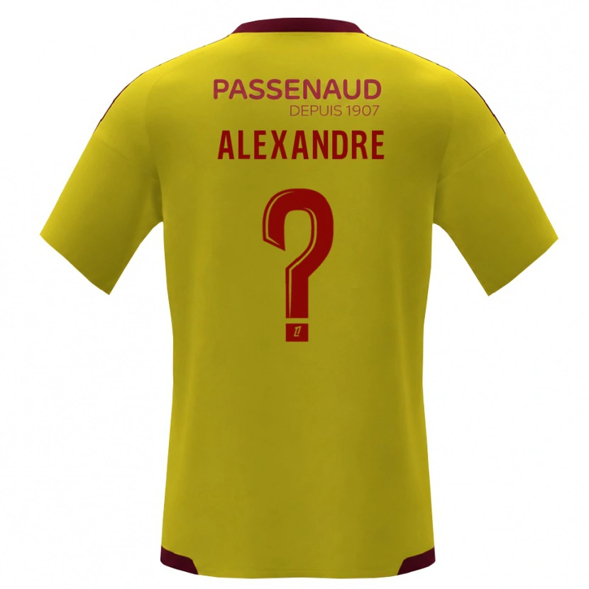 Danxen Mujer Camiseta Hénoc Alexandre #0 Amarillo Rojo Verde 2ª Equipación 2026/27 La Camisa México