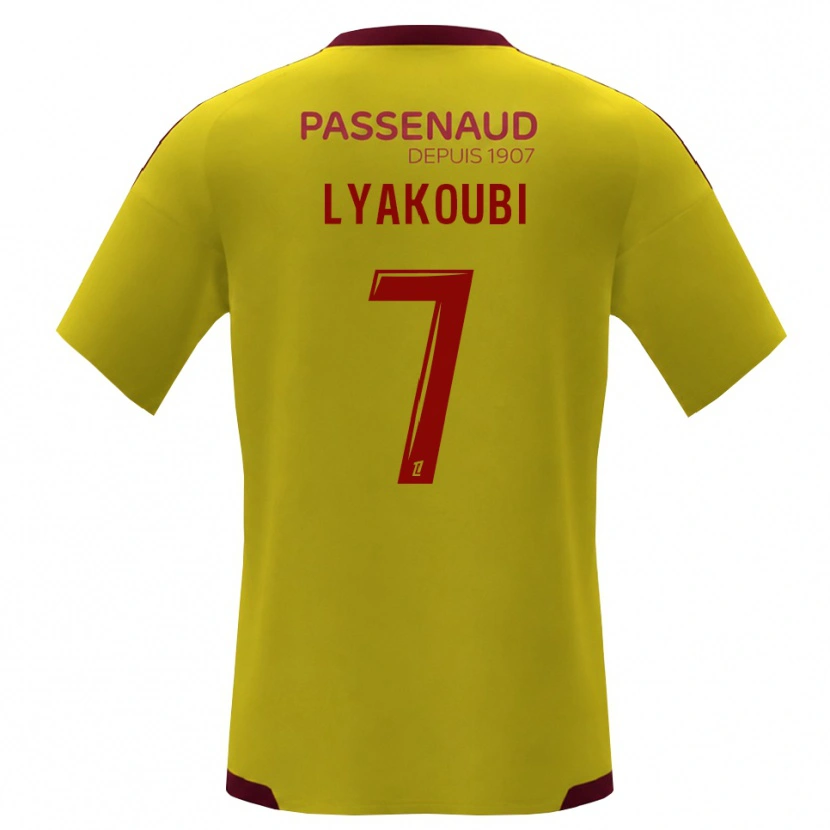 Danxen Mujer Camiseta Oussama Lyakoubi #7 Amarillo Rojo Verde 2ª Equipación 2026/27 La Camisa México