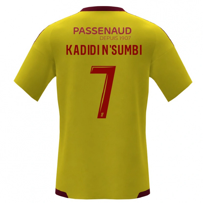 Danxen Mujer Camiseta Andy Junior Kadidi N'sumbi #7 Amarillo Rojo Verde 2ª Equipación 2026/27 La Camisa México