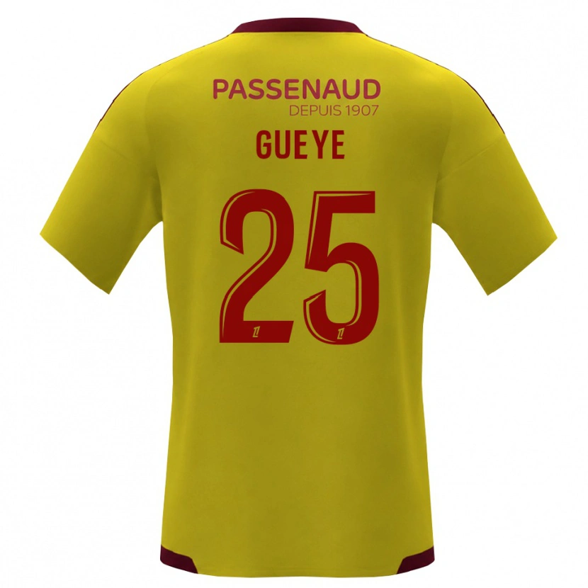 Danxen Mujer Camiseta Dame Gueye #25 Amarillo Rojo Verde 2ª Equipación 2026/27 La Camisa México