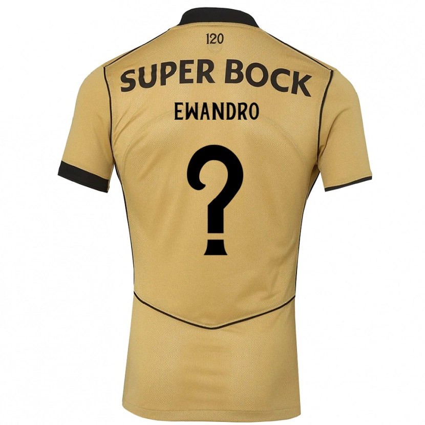 Danxen Mujer Camiseta Ewandro #0 Goldenrod Negro 2ª Equipación 2026/27 La Camisa México