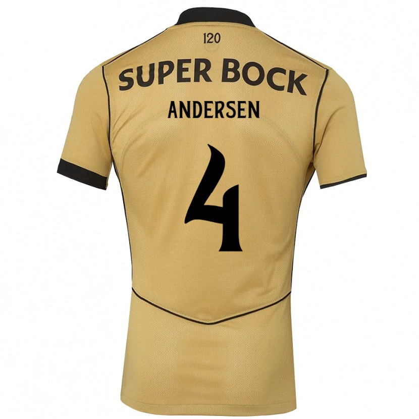Danxen Mujer Camiseta Silas Andersen #4 Goldenrod Negro 2ª Equipación 2026/27 La Camisa México