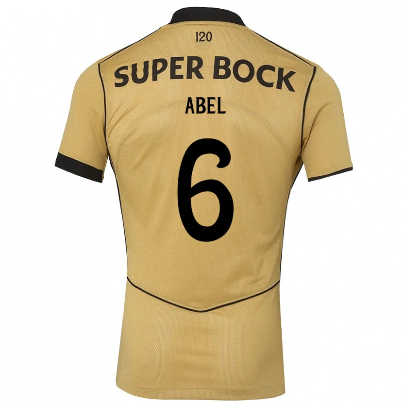 Danxen Mujer Camiseta Luís Abel #6 Goldenrod Negro 2ª Equipación 2026/27 La Camisa México