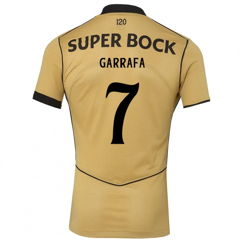 Danxen Mujer Camiseta José Garrafa #7 Goldenrod Negro 2ª Equipación 2026/27 La Camisa México