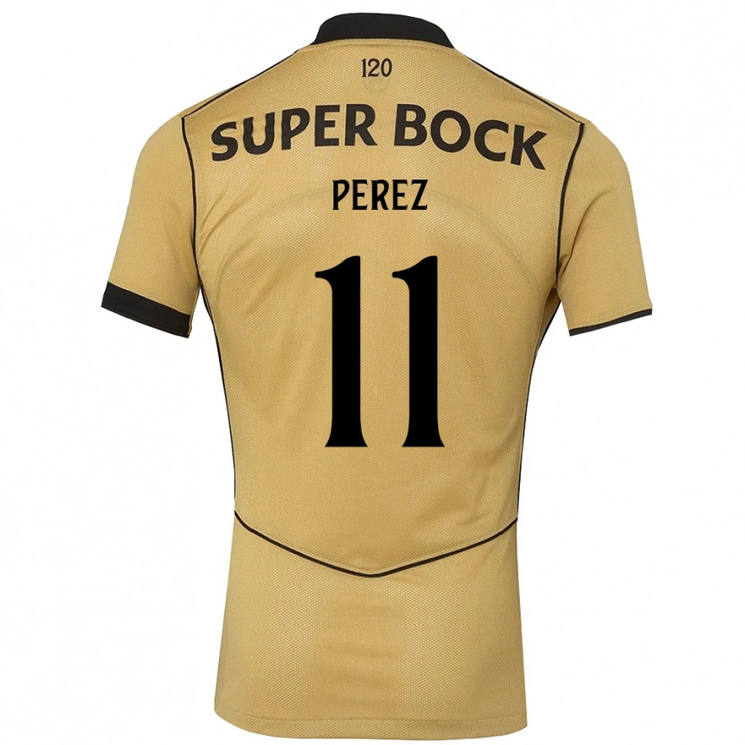 Danxen Mujer Camiseta Brenda Pérez #11 Goldenrod Negro 2ª Equipación 2026/27 La Camisa México