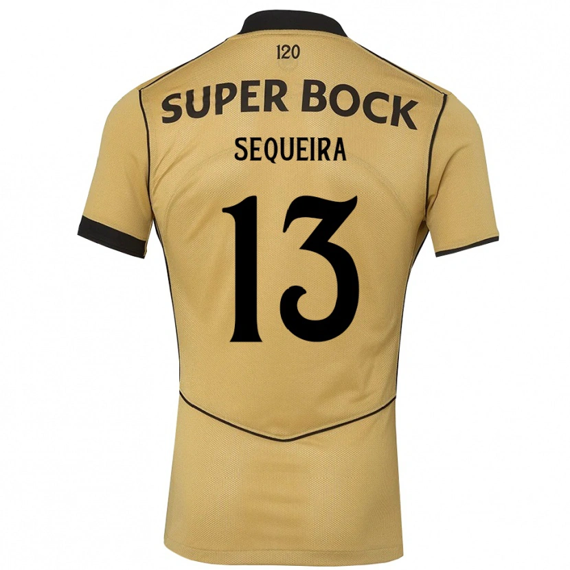 Danxen Mujer Camiseta Edgar Sequeira #13 Goldenrod Negro 2ª Equipación 2026/27 La Camisa México